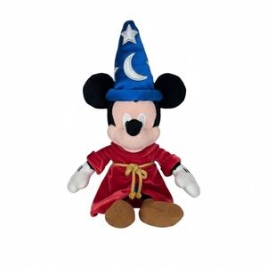 Disney Store Fantasia 2000 Sorcerer Mickey Mouse Wizard Plush 11”